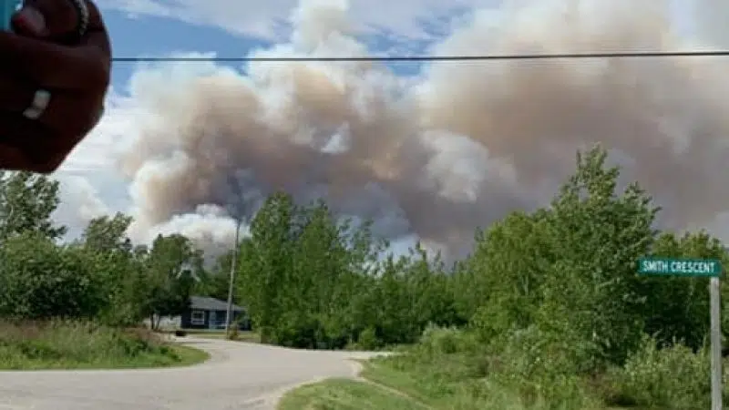 Forest Fire Burns Near Naicatchewenin