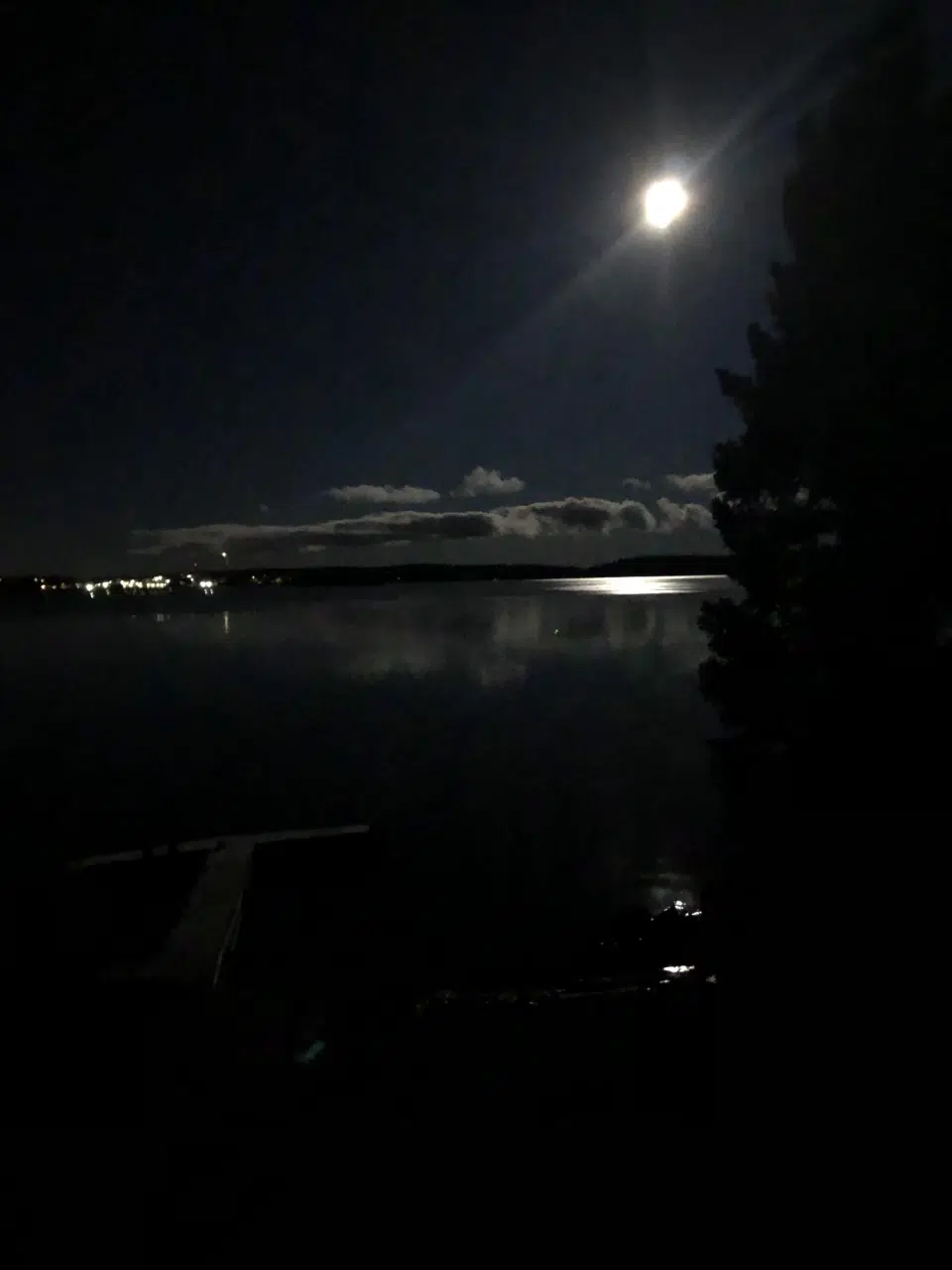 Red Lake By Moonlight