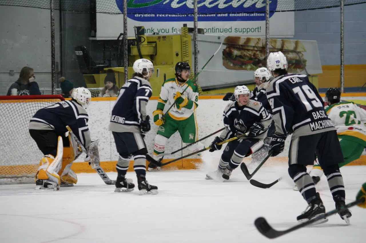 Dryden Wins Testy Affair; Miners Offence Explodes