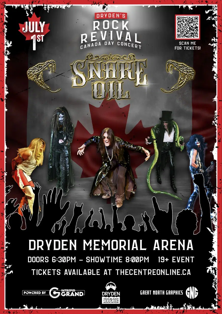 *UPDATE: Snake Oil Ready To Rock Dryden Memorial Arena