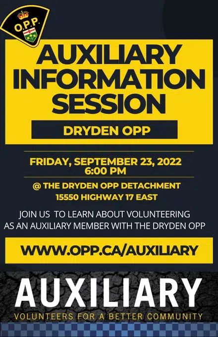 Dryden OPP Holding Auxiliary Information Session Friday