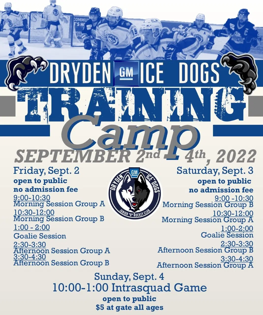 Ice Dogs Training Camp One Day Away