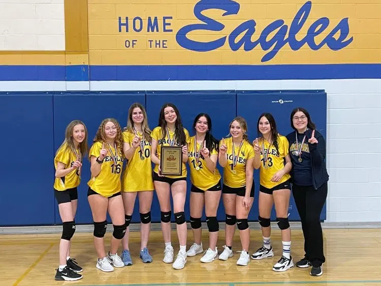 Dryden Eagles Volleyball Team Wins Home Tournament