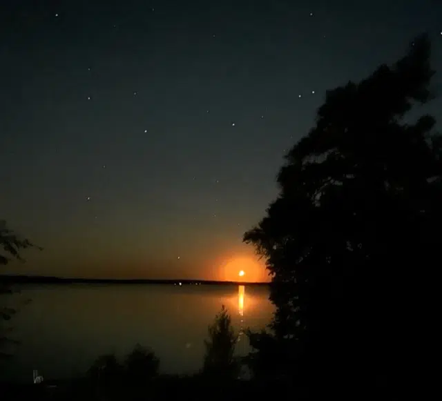 Early Morning Moon Over The Wabigoon