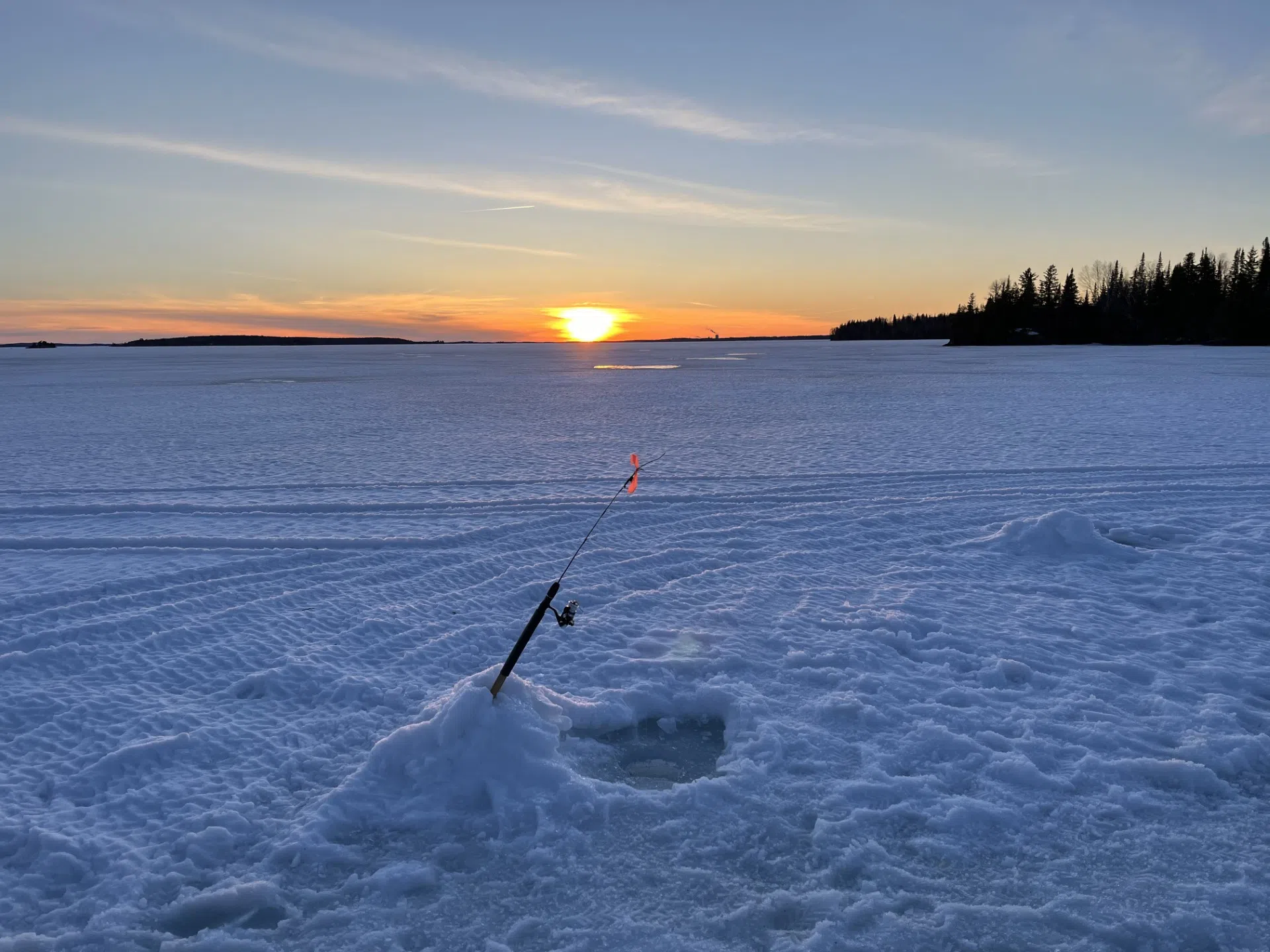 Ice Fishing On Wabigoon Lake