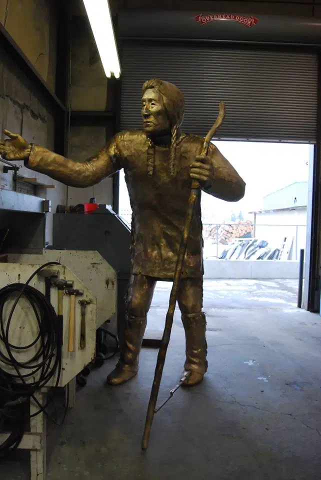 Preparations For Placement Of  Manitowoc's Spirit Of The Rivers Sculpture Has Begun