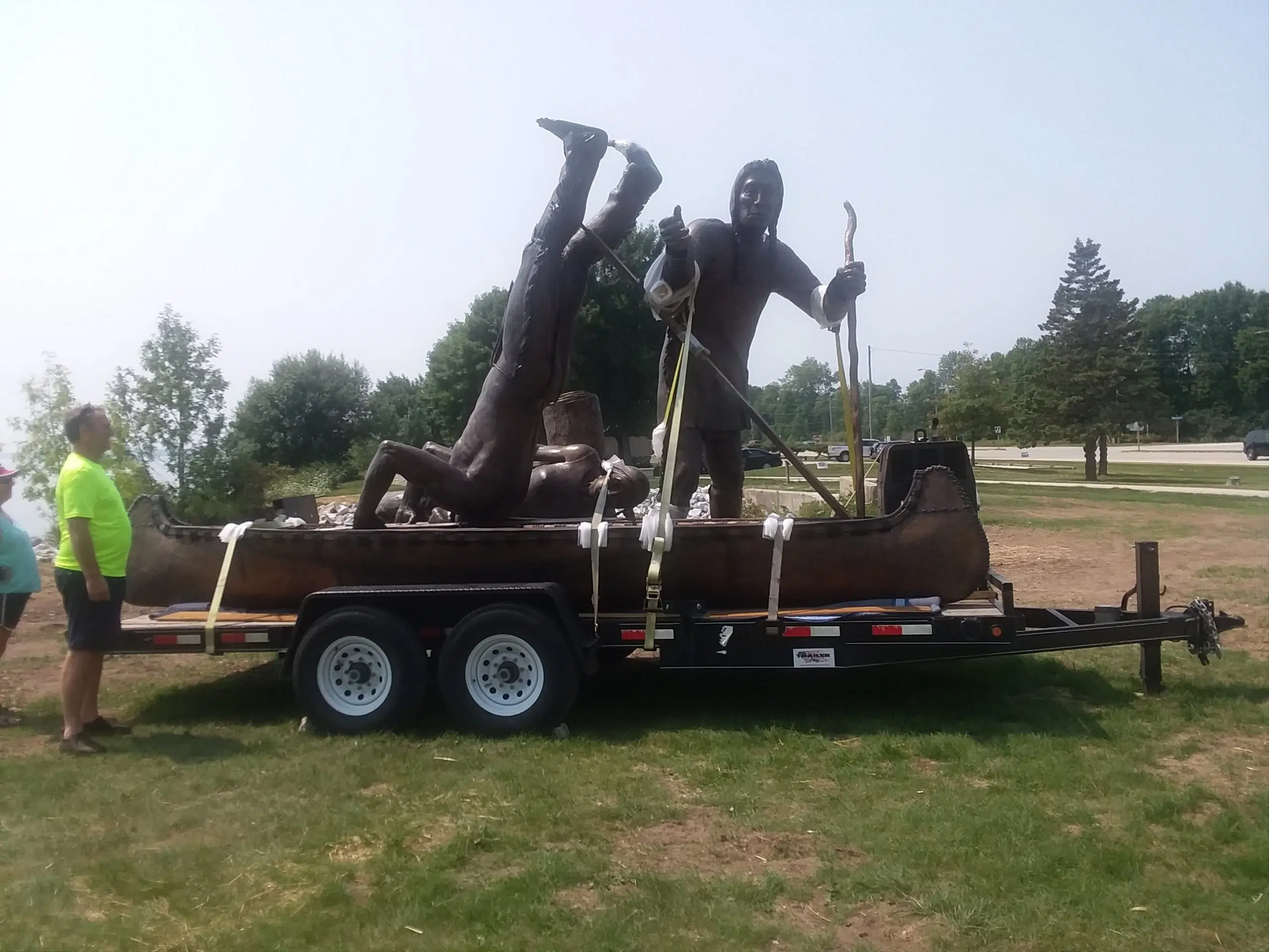 Spirit of the Rivers Monument Pieces Arrive