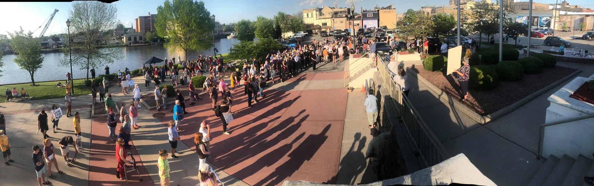 Hundreds Gather Outside Manitowoc City Hall in Support of Black Lives Matter