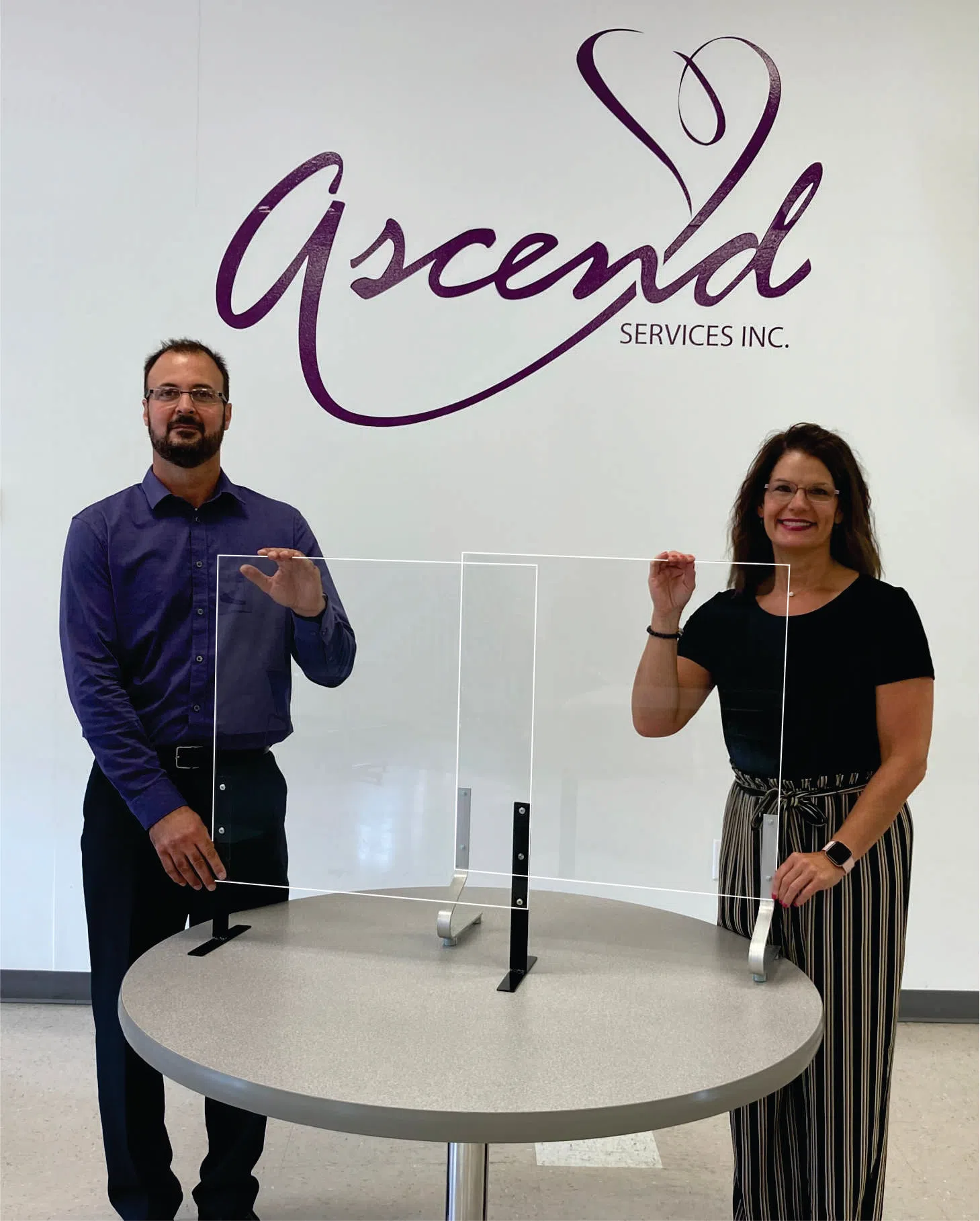 Ascend Services Creates Custom Built Safety Barriers in Response to COVID-19