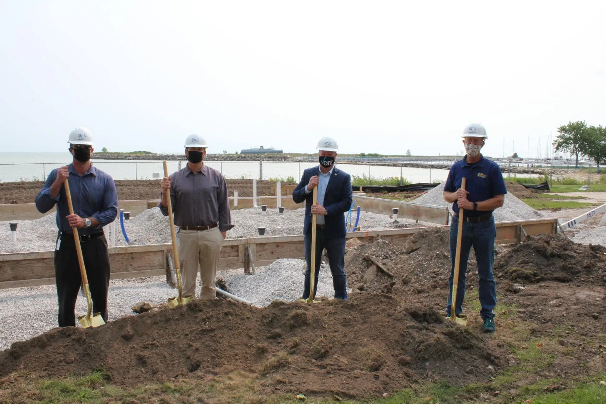 Ground Broken for New Blue Rail Restroom on Maritime Drive in Manitowoc