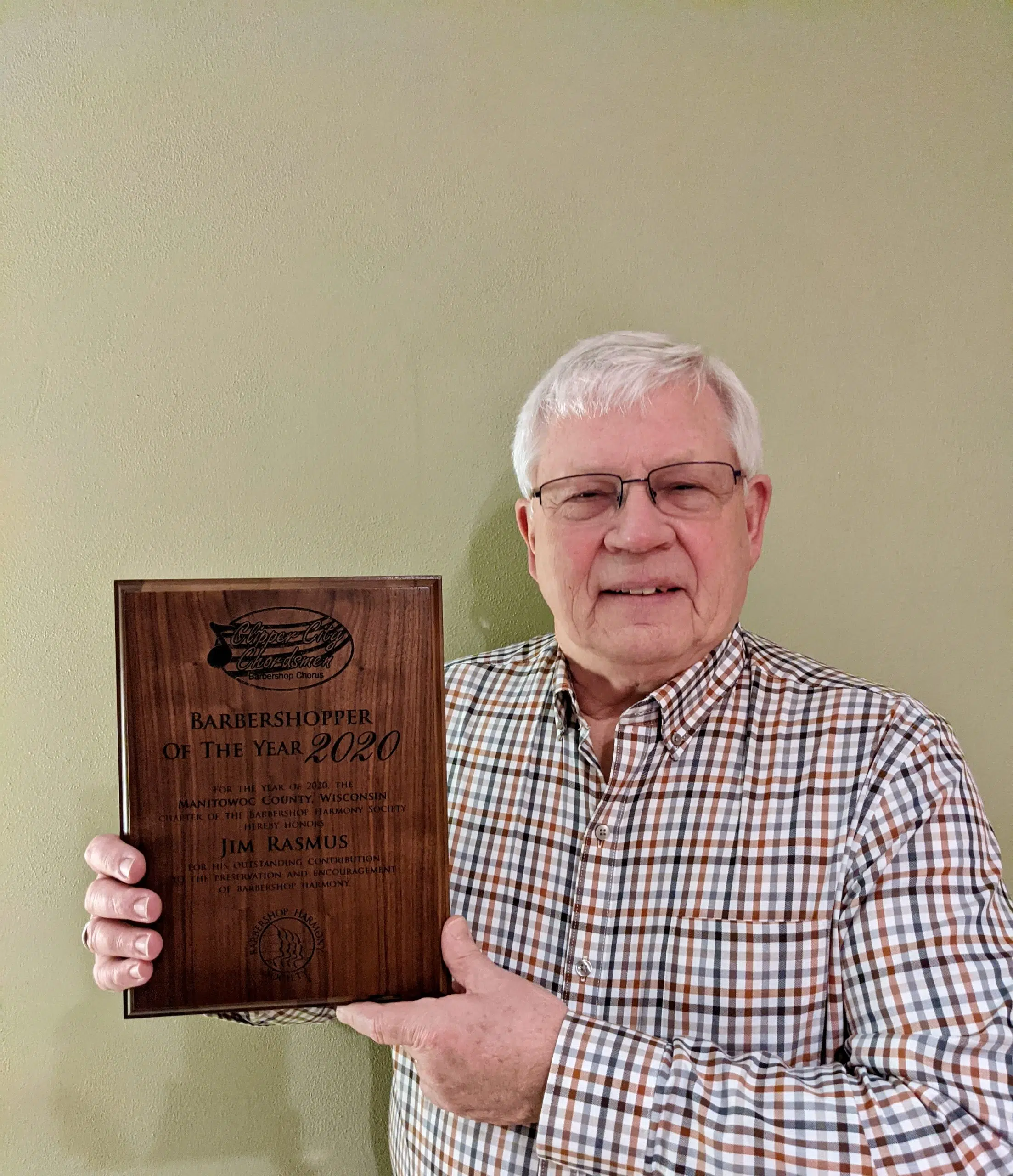 Rasmus Named Barbershopper of the Year