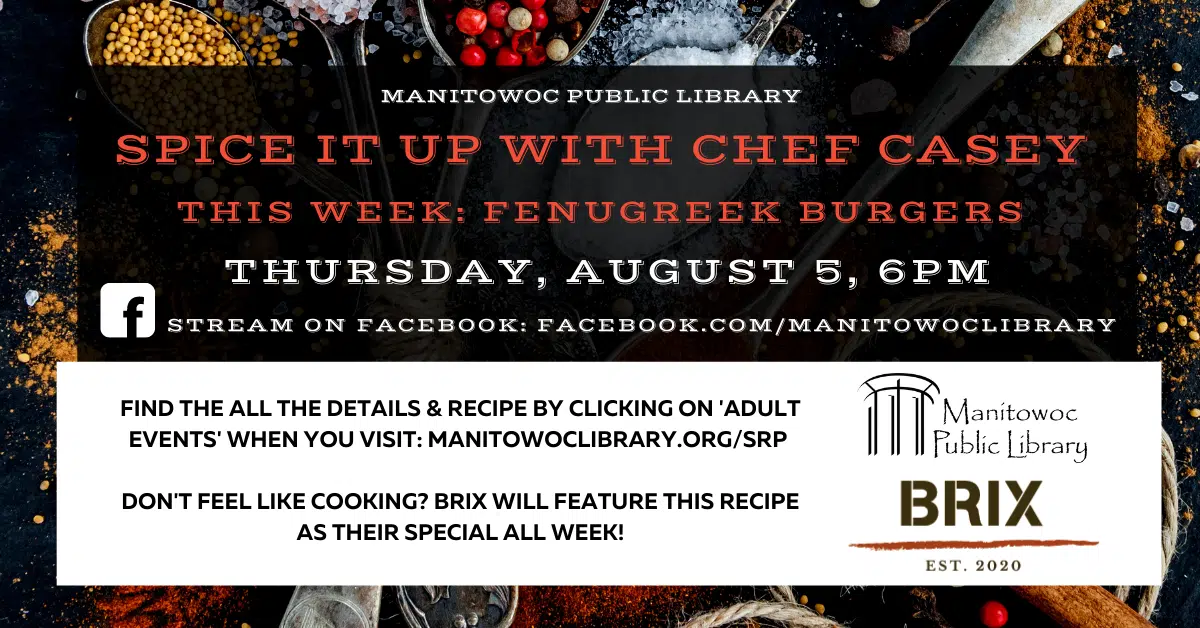 Manitowoc Public Library and Brix Chef Team Up for "Spice It Up with Chef Casey"