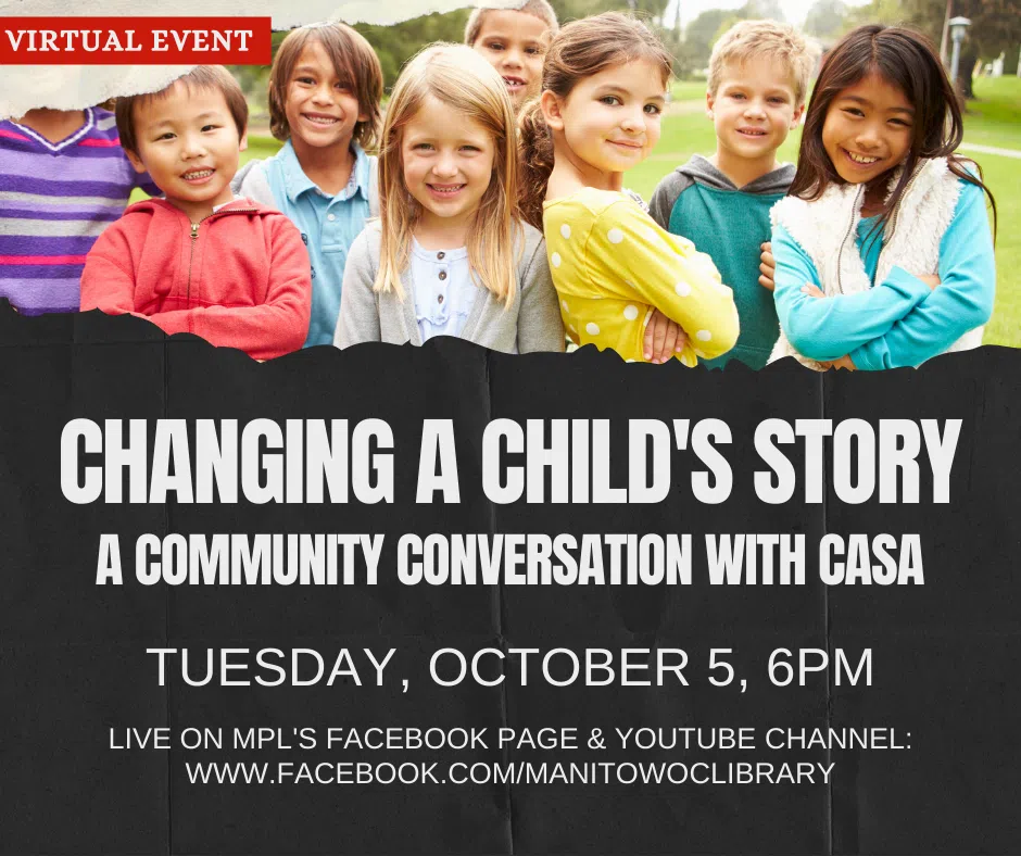Manitowoc Public Library Hosting an Event with CASA of East Central Wisconsin