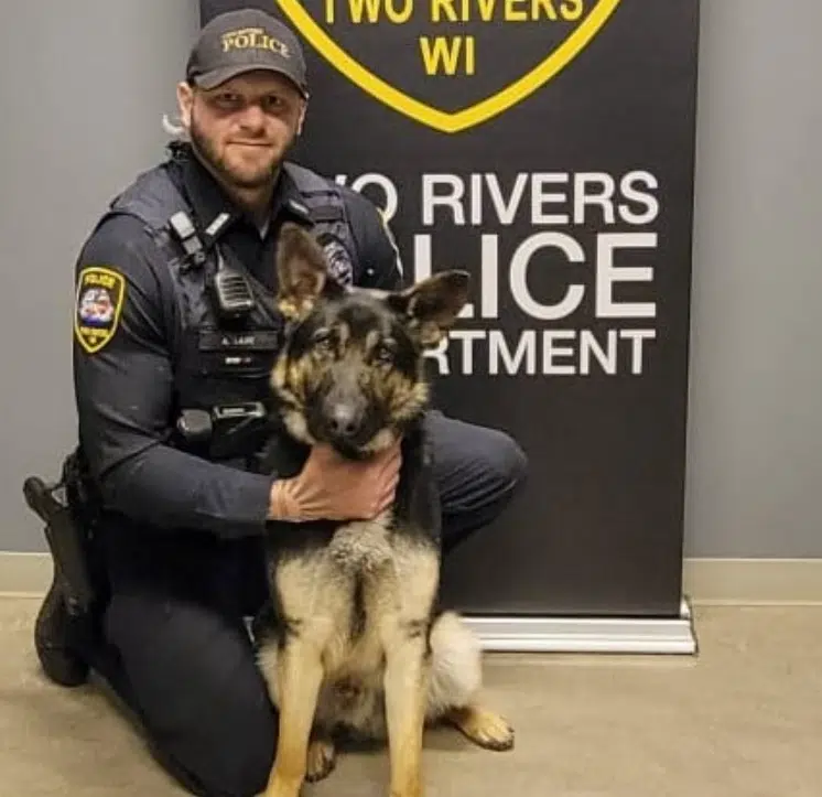 Two Rivers Police Department Welcomes First K9 Officer into Its Ranks