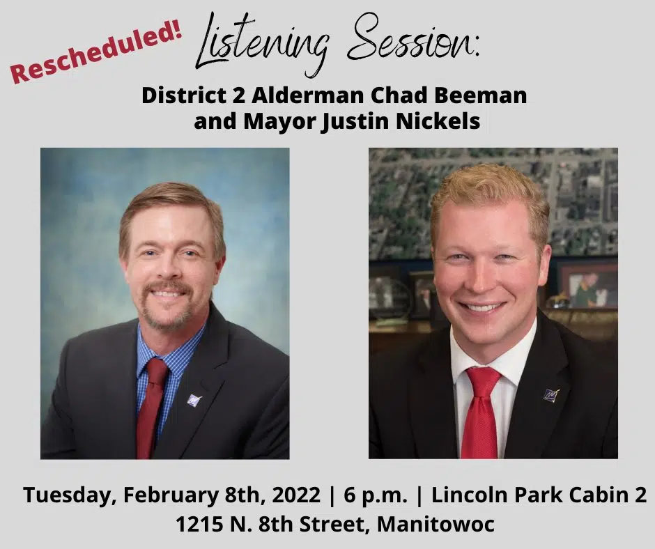 Manitowoc District 2 Listening Session Rescheduled