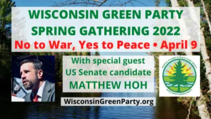 Wisconsin Green Party Holding Spring Gathering in April