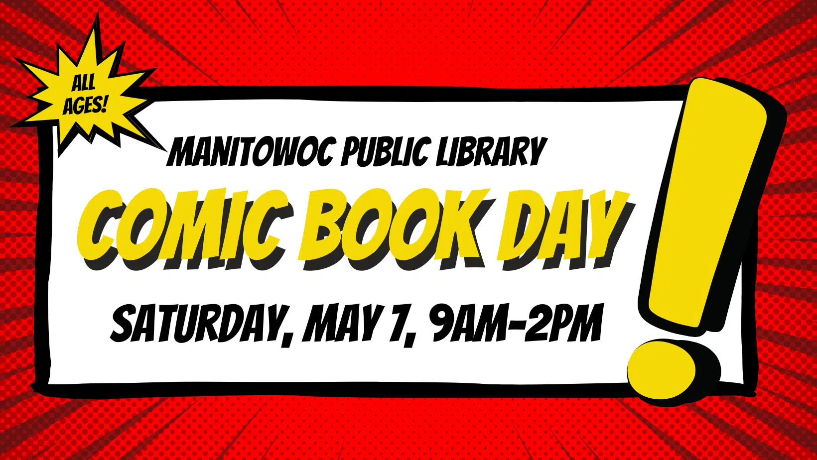 Bam! Pow!! CRASH!!! Comic Day at Manitowoc Public Library