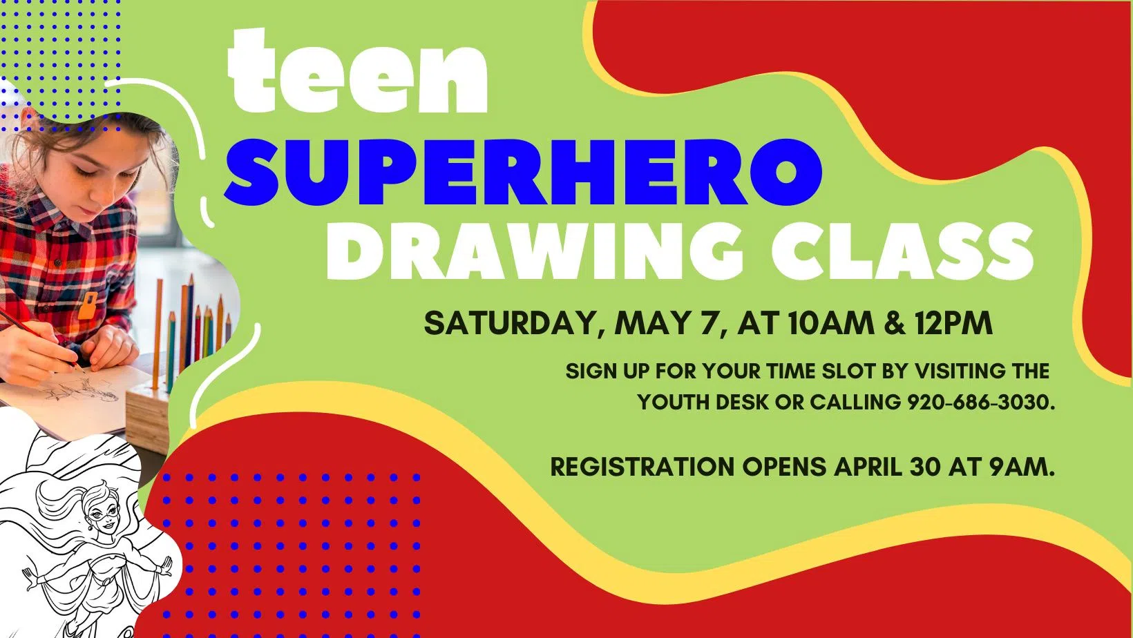 Manitowoc Public Library to Host Superhero Drawing Classes
