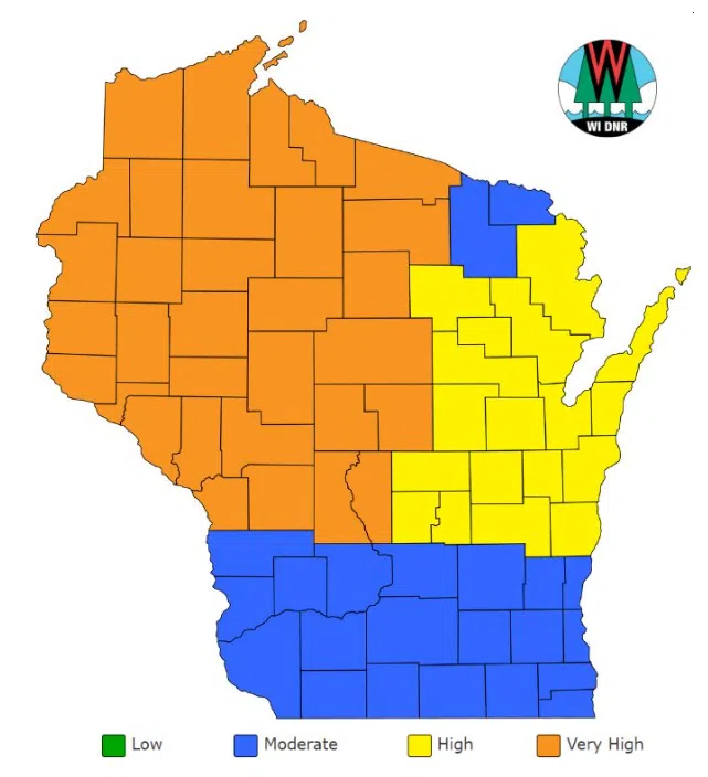 Wildfire Danger Reduced in Eastern Wisconsin But Remains High