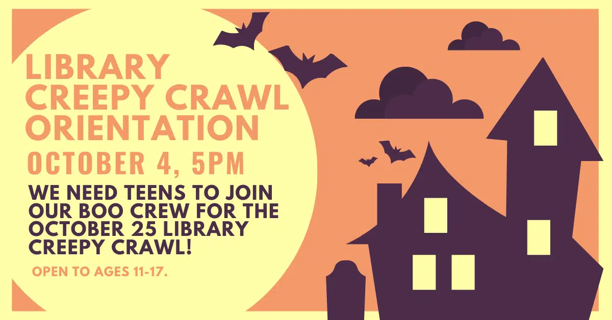 Manitowoc Public Library Invites Teens to Help Organize Creepy Crawl Event