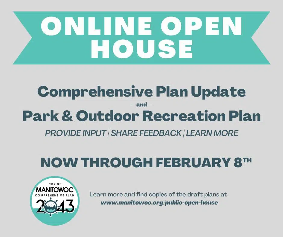 City of Manitowoc Reminds Residents of Online Public Input Portal for Comprehensive, Parks Plan