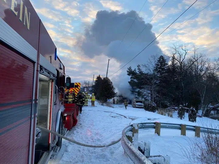Fire in Kiel Causing Road Closure