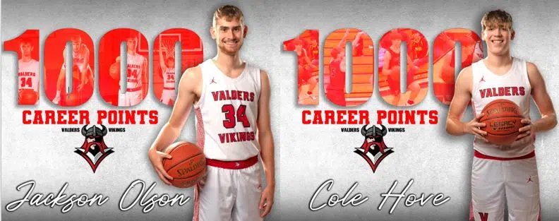 Valders' Hove And Olson Reach Career Milestones