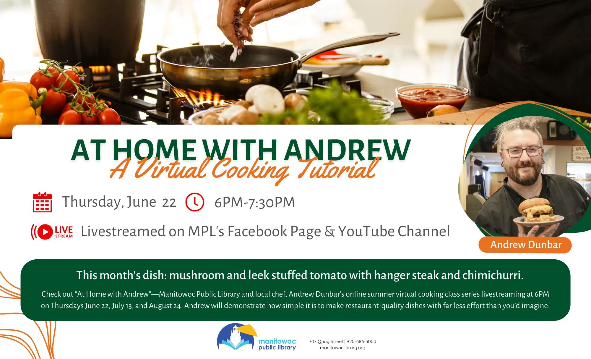 MPL Premieres New Online Cooking Tutorial "At Home with Andrew" Next Week