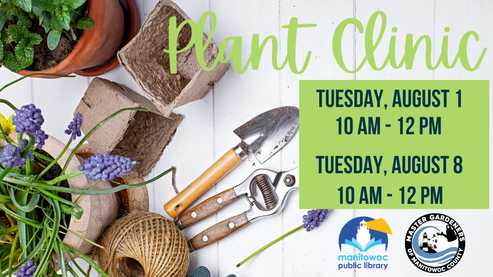 Manitowoc County Master Gardeners to Hold Early-August Plant Clinics at Manitowoc Public Library