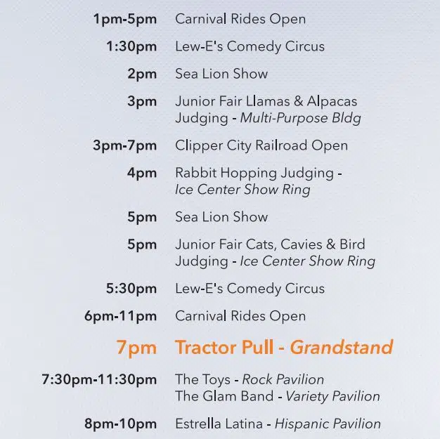 Manitowoc County Fair Schedule Friday Seehafer News