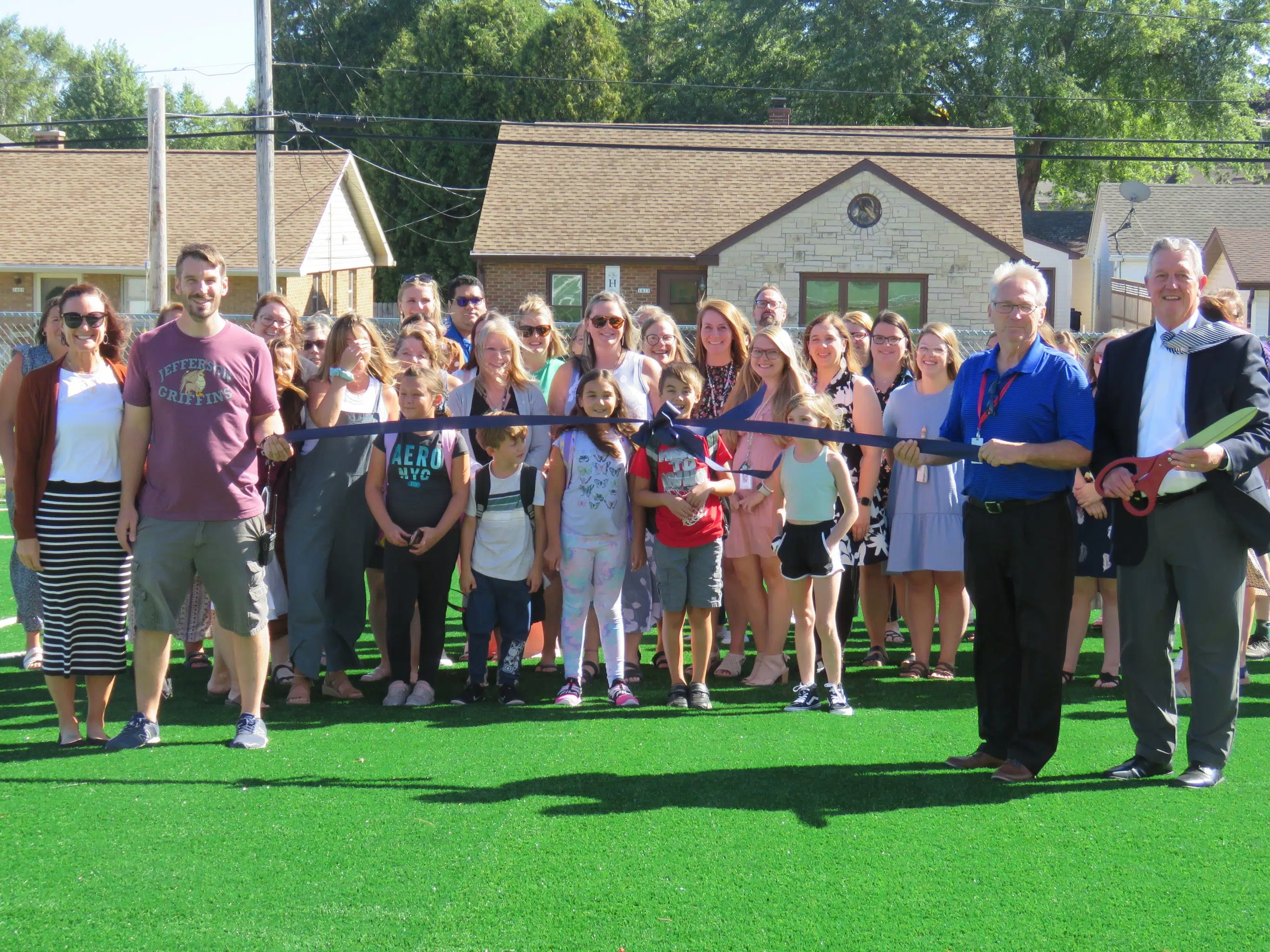 Jefferson Elementary School Cuts Ribbon for New Turf Field