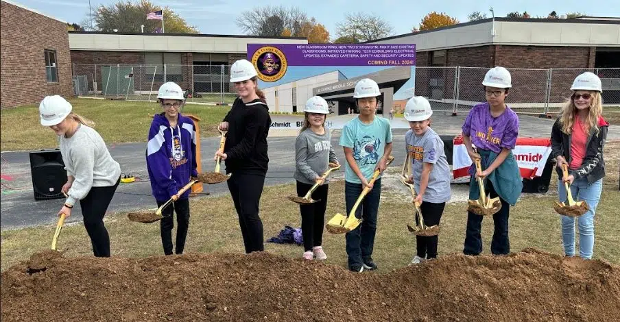 Ground Officially Broken on Two Rivers' L.B. Clarke Middle School Expansion