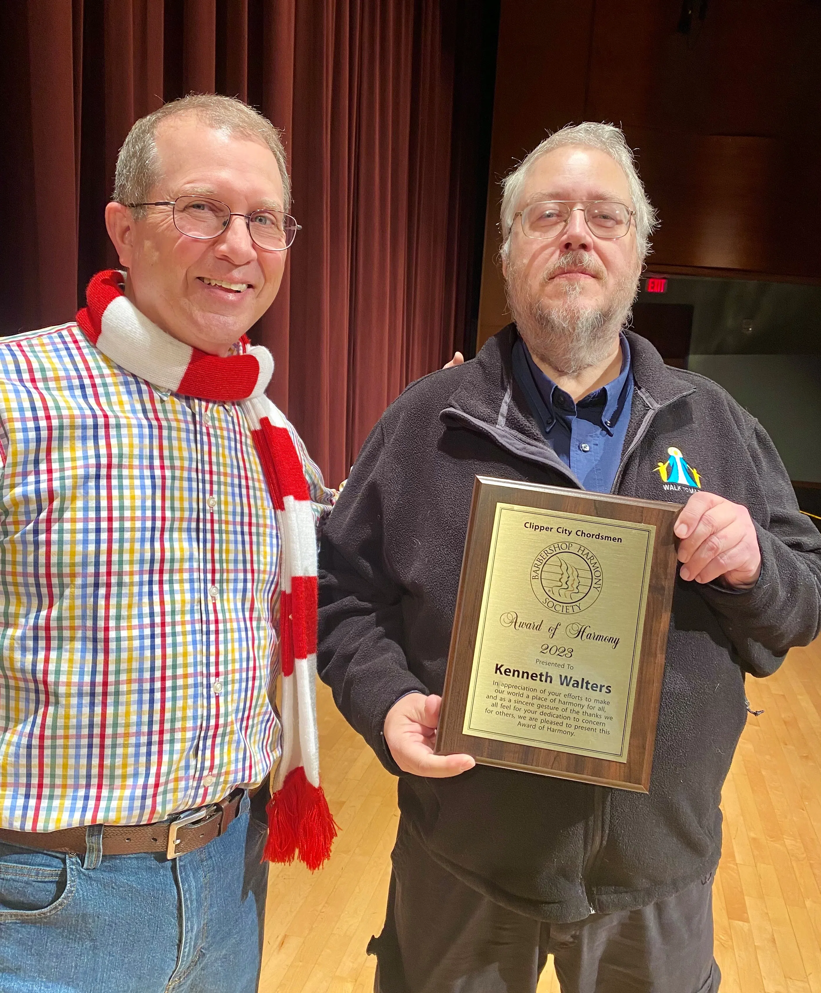 Local Volunteer Honored by the Clipper City Chordsmen