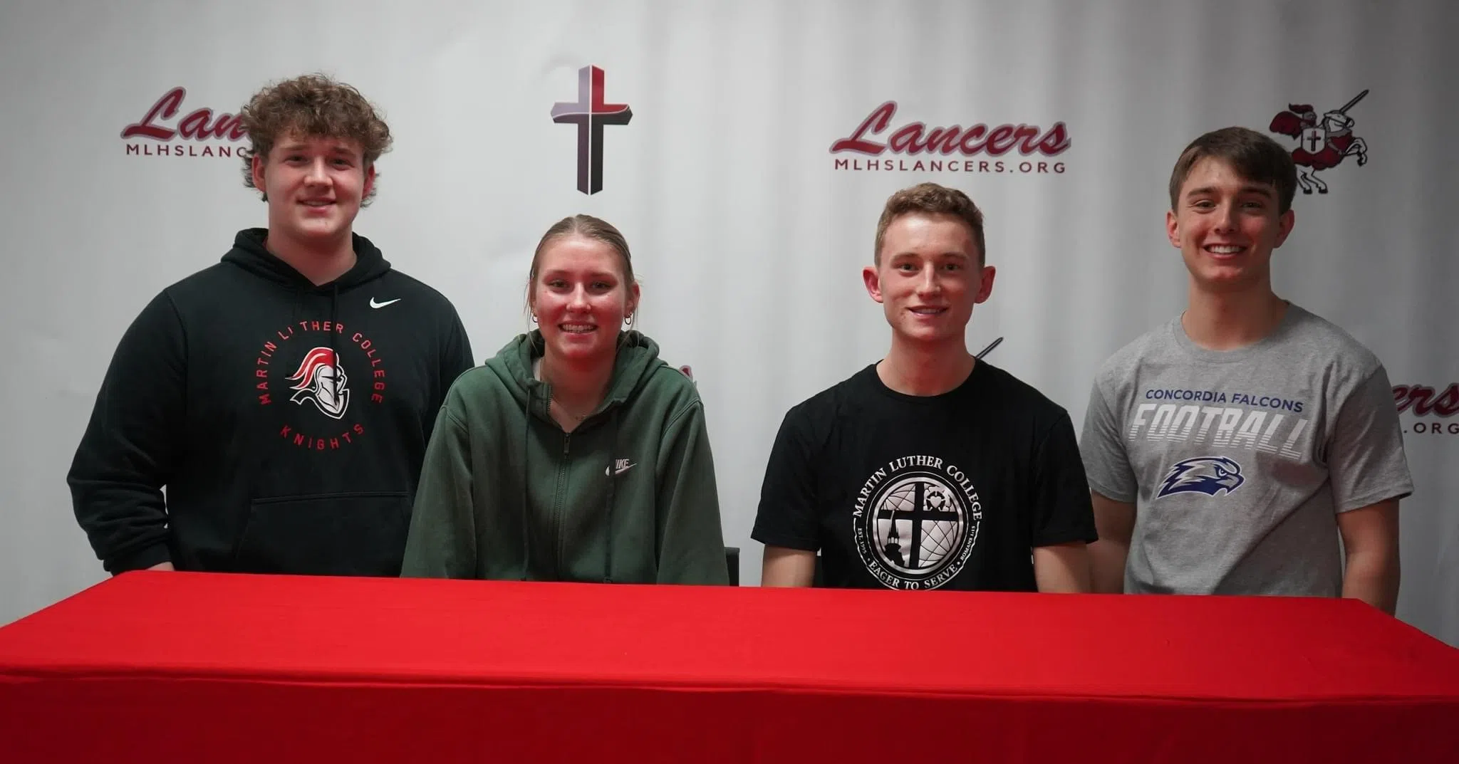 Four Lutheran Lancer Athletes Commit to College