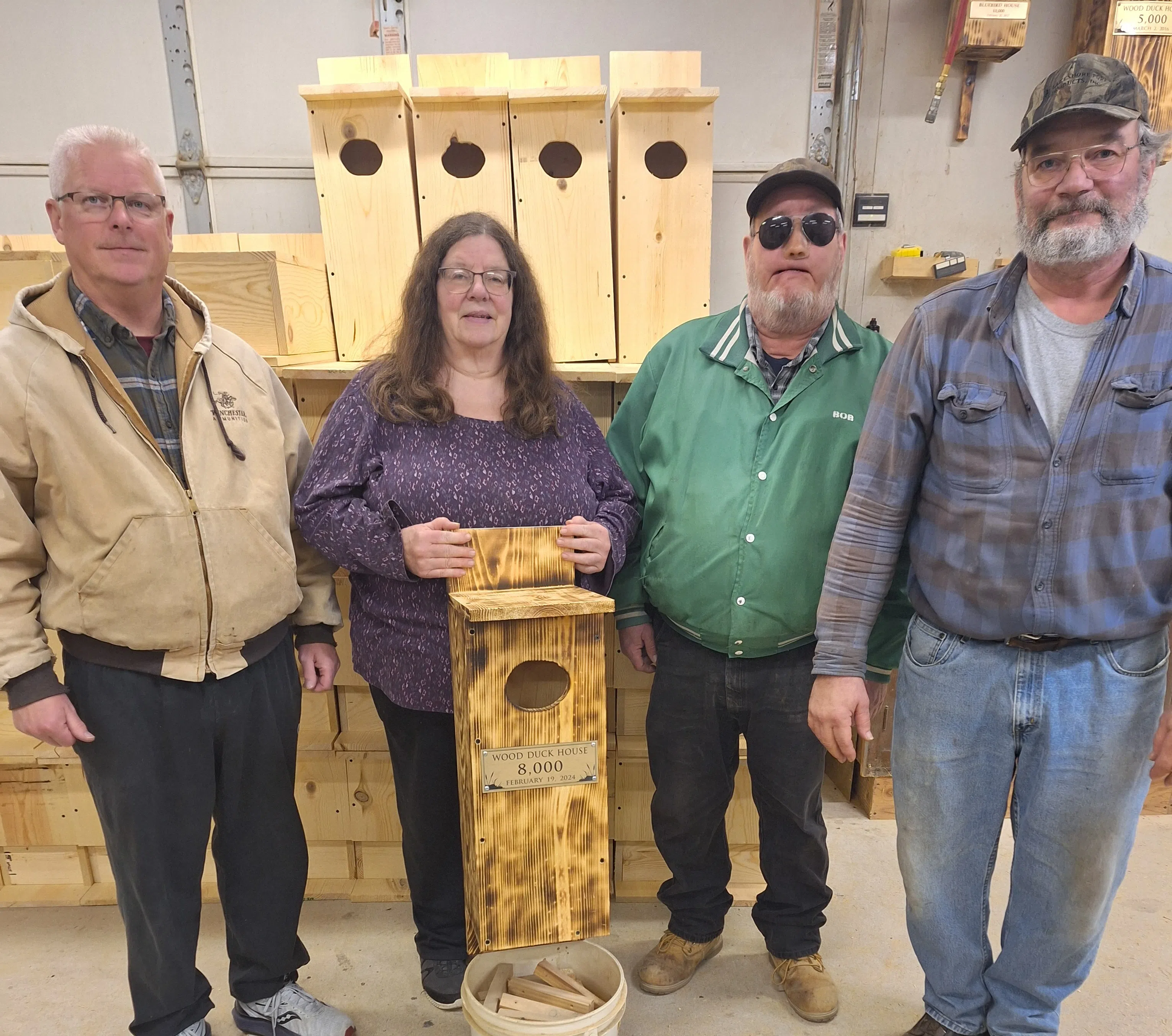 Maribel and Francis Creek Sportsmen's Clubs Build 8,000th Wood Duck Hose