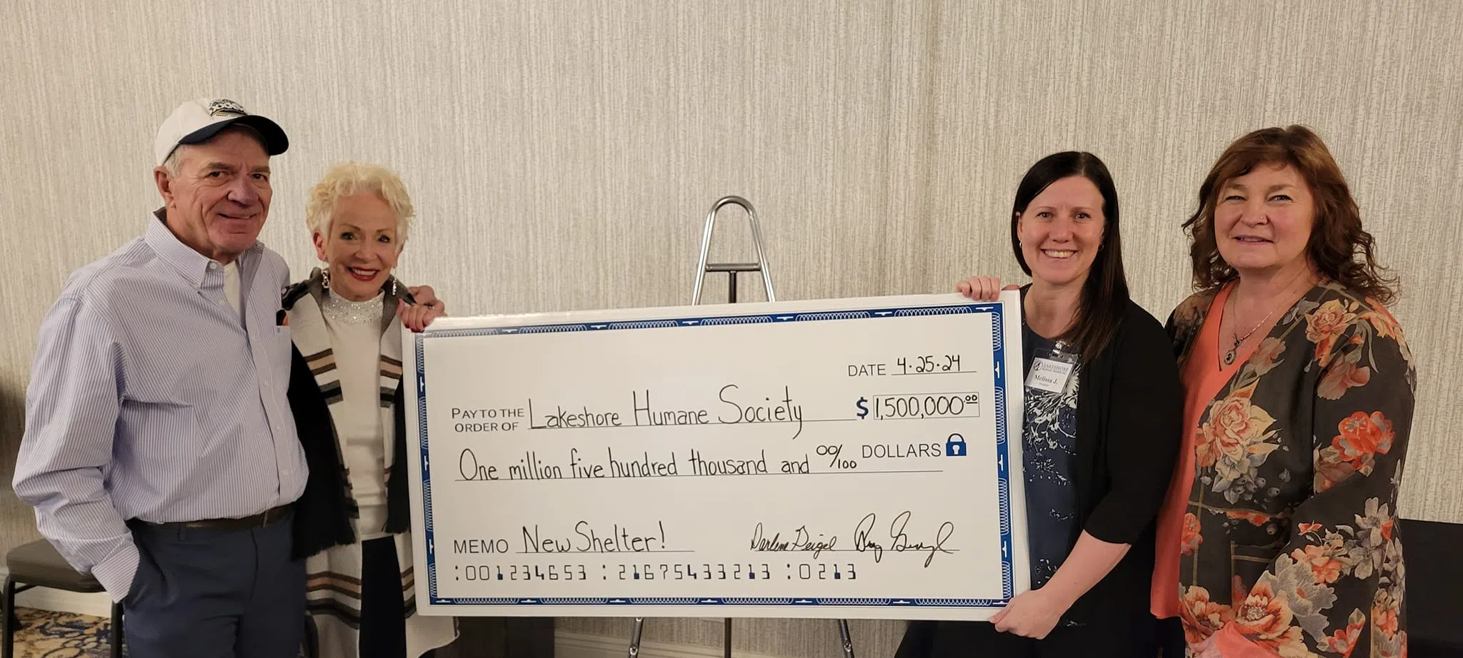 Couple Donates for New Lakeshore Humane Society
