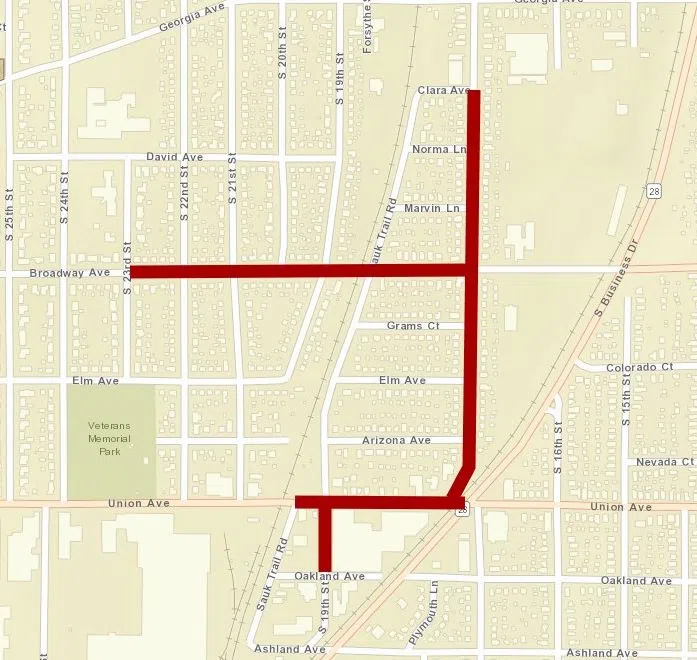 Road Closures in Sheboygan for Urban Forestry Management