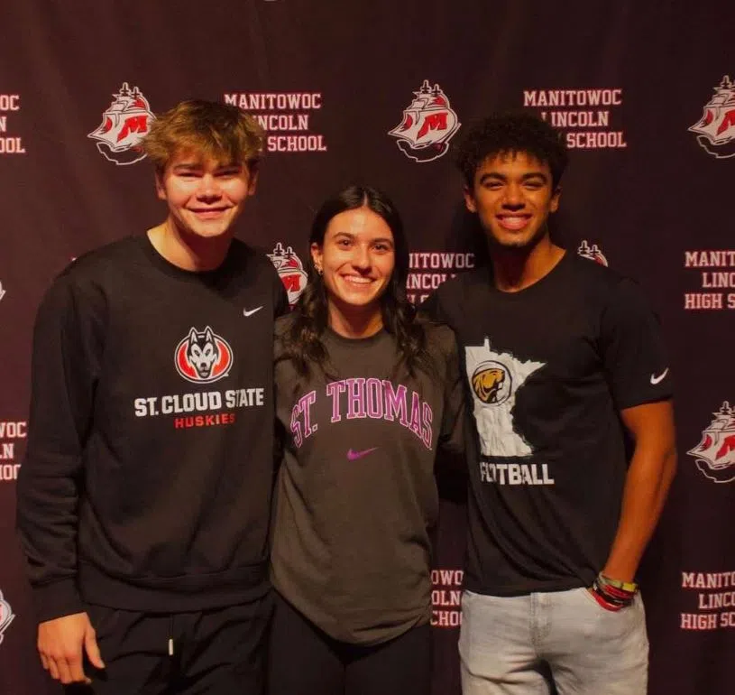 Three Manitowoc Lincoln High School Seniors Signed to Continue their Athletic Careers