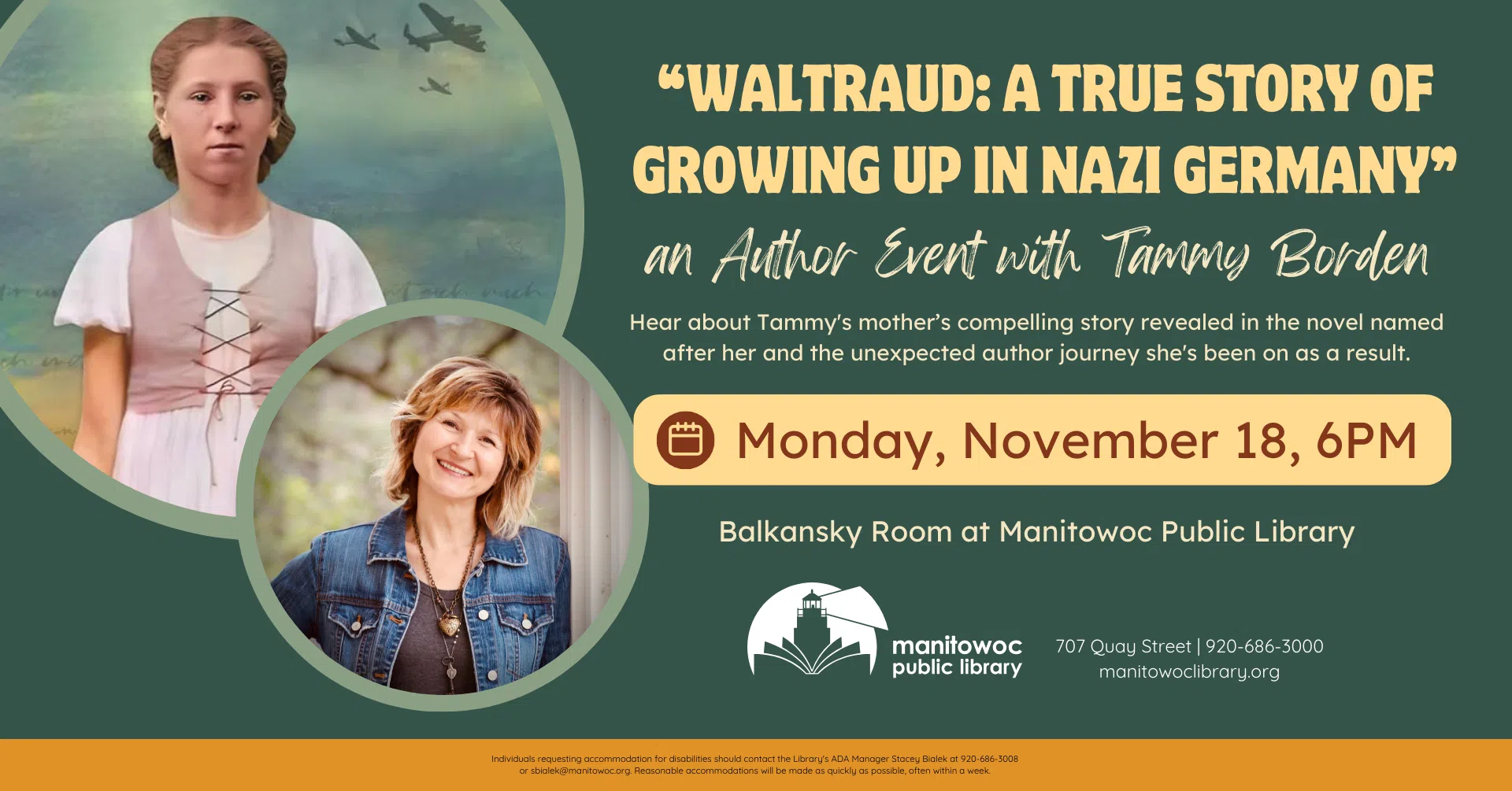 MPL Author Event to Spotlight "Waltraud": Memories of Growing up in Germany During WWII