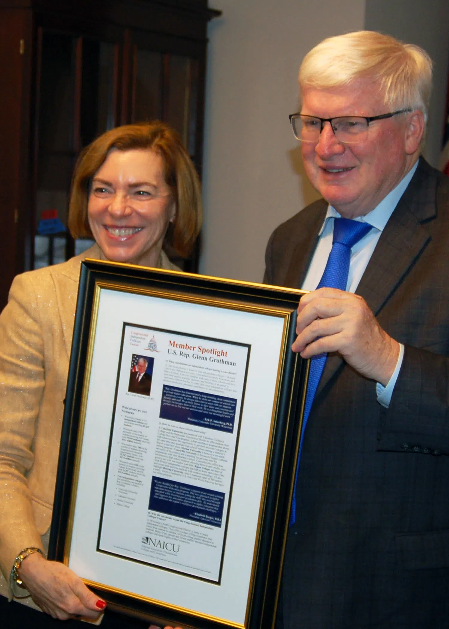 Congressman Grothman Honored by America's Independent Colleges and Universities