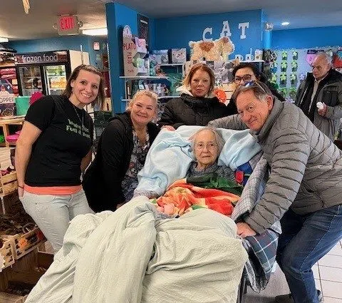 Local Centenarian Gets Special Trip to See New Addition at Lucky Paws