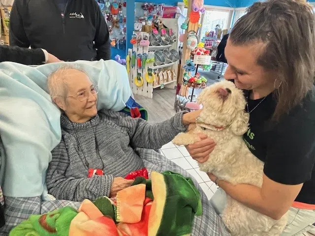 Local Centenarian Gets Special Trip to See New Addition at Lucky Paws