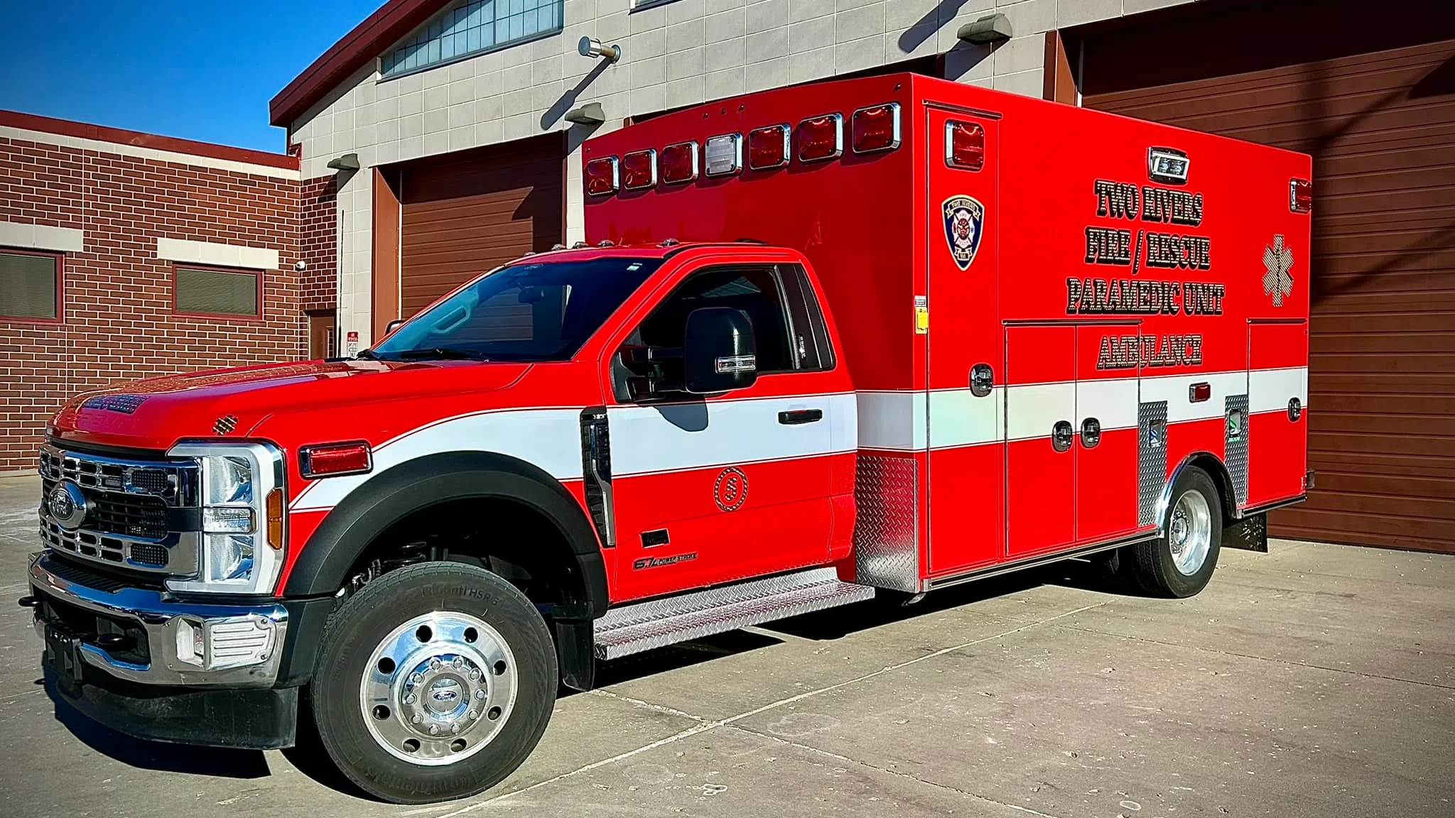 Two Rivers Fire Department Unveils New Ambulance