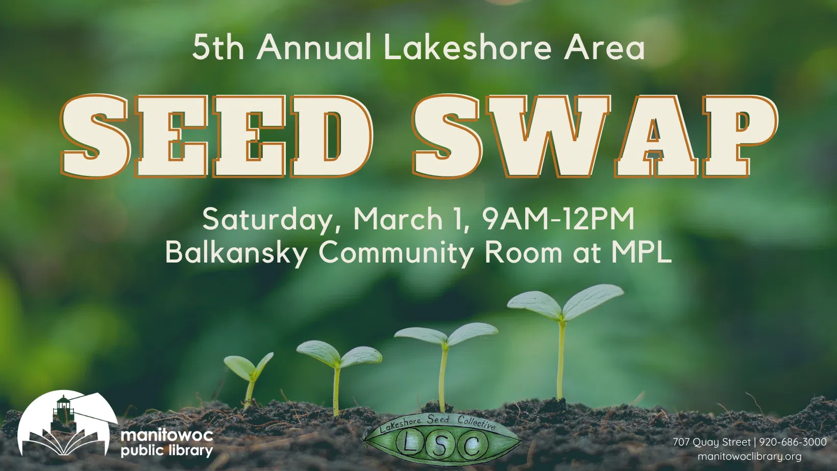 5th Annual Lakeshore Area Seed Swap to Convene March 1 at Manitowoc Public Library