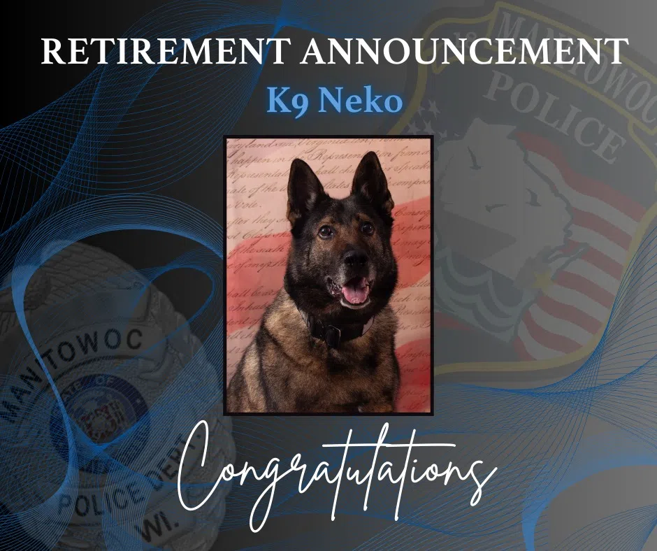 Manitowoc Police Bid Farewell to Retiring Police K9