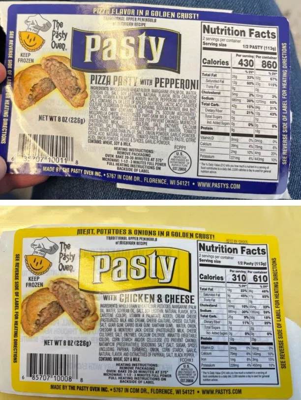 Public Health Alert Issued for Pasties Shipped to Wisconsin
