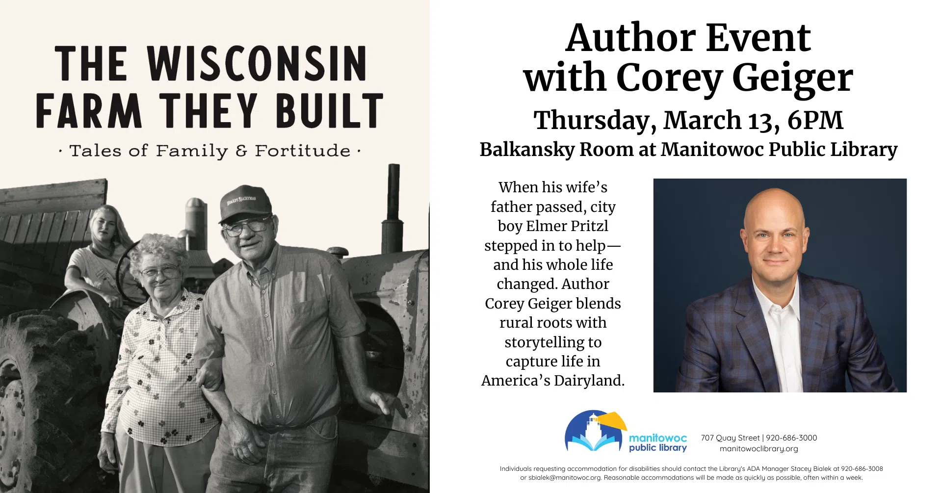 Local Author Brings Historic Manitowoc County Back to Life at Manitowoc Public Library