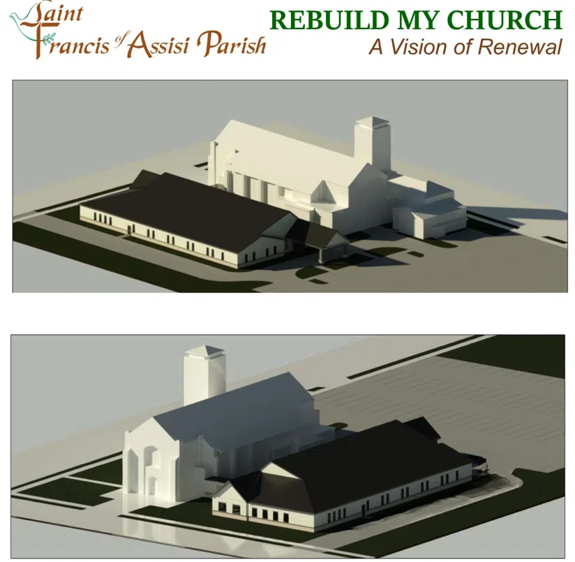 St. Francis of Assisi Parish in Middle of Construction for Rebuild My Church Campaign