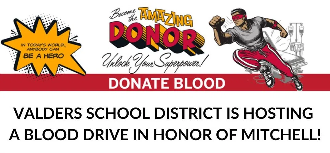 Valders School District Hosting Blood Drive for Senior Student
