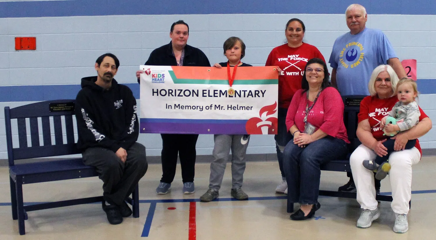 4th Grader at Plymouth's Horizon Elementary Dedicates Gym to Recently Passed Former Principal